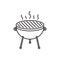 Bbq grill icon isolated on white background