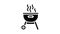 bbq iron summer picnic glyph icon animation