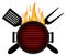 BBQ logo. Barbecue menu logo template desig