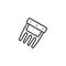 BBQ meat claws line icon