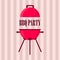 BBQ party vector illustration with grill