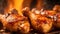 BBQ Perfection: Close-Up of Succulent Chicken Legs on the Grill