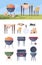 Bbq stand. Picnic grill steak in summer outdoor party kitchen items for food vector bbq yard