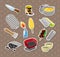 Bbq tools stickers