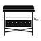 Bbq yard stand icon, simple style