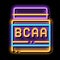 Bcaa Bottle Sport Nutrition neon glow icon illustration