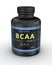 BCAA Container. Branched-Chain Amino Acids set. Sport Nutrition with BCAA