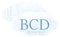 BCD or Bitcoin Diamond cryptocurrency coin word cloud.