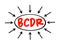 BCDR - Business Continuity Disaster Recovery acronym text with arrows, business concept for presentations and reports