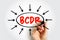 BCDR - Business Continuity Disaster Recovery acronym text with arrows, business concept for presentations and reports