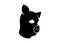 Bdsm pig mask icon on white background