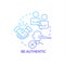 Be authentic with employees blue gradient concept icon