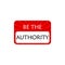 Be the Authority Words sign, icon, logo