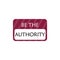 Be the Authority Words sign, icon, logo
