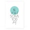 Be awesome today, vector. Positive thought, affirmation. Motivational, inspirational life quotes. Minimalist poster design