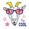 Be cool goat portrait