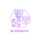 Be cooperative purple gradient concept icon