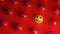Be Happy Concept. Smile Emoji Between A Bunch of Angry Emoticons. 3D Rendering