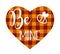 Be Mine - cute smiley bee with text and buffalo plaid heart
