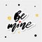 Be mine Gold Vector Lettering Calligraphy Design Text Heart