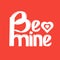 Be mine lettering. Vector illustration