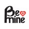 Be mine lettering. Vector illustration