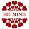 Be Mine Red Hearts Circular