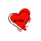 Be mine text with heart shape