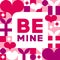 Be mine. Valentines day romantic poster. 14 February banner template. Vector calligraphic inscription for invitation.