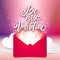 Be my Valentine handwritten love message, romantic card, vector