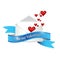 Be my valentine letter illustration design