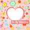 Be my valentine scrapbook flower background