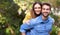 Be with someone who understands you. Portrait of a happy young couple spending time together outside.