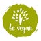 Be vegan hand drawn isolated label