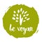 Be vegan hand drawn label