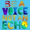 Be a Voice not and Echo - cute multicolored inscription. Hand drawn lettering quote