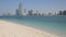 Beach and Abu Dhabi skyline
