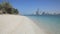 Beach and Abu Dhabi skyline