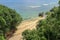 Beach Aerial View, Padang padang Beach, Indonesia. Quiet place during corona virus time