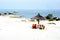 Beach with African Umbrella