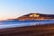 Beach in Agadir city at night, Morocco