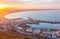 Beach in Agadir city at sunrise, Morocco