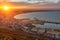 Beach in Agadir city at sunrise, Morocco