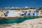 The beach of Agios Konstantinos in Milos, Greece