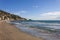 The beach of alassio, in the riviera di ponente coast