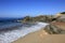 Beach along coast of Olmeto, near Propriano, Southern Corsica