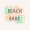 Beach Babe cut out paper lettering