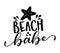 Beach Babe - funny typography with starfish. Good for poster, wallpaper, t-shirt, gift.