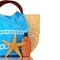 Beach Bag, Blue Towel, Sunscreen,