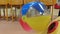 Beach ball blown by constant wind - Bernoulli principle